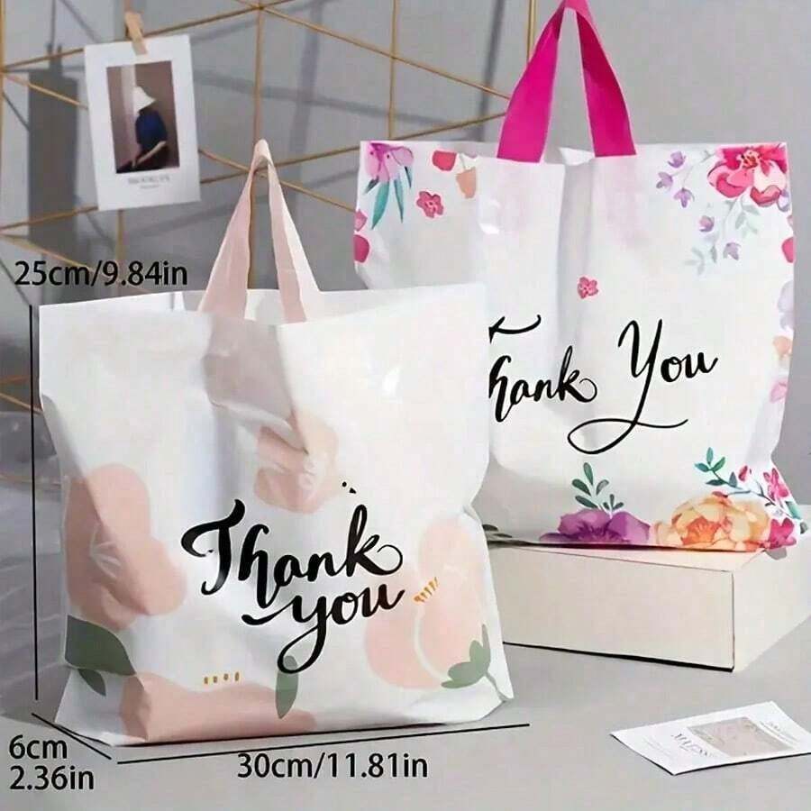 20/50 件,全新感谢礼品袋,爆炸性塑料手提袋,服装店购物袋,小型企业用品,购物袋,派对袋,婚礼生日派对礼品袋,工艺手提袋,派对礼品,生日装饰,派对礼品装饰 - 彩色 - 查看 1