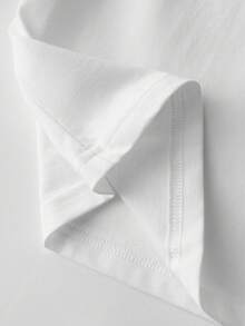 Sweet Life Slogan Pattern,Women's Casual Long Spring Summer Top,100% Cotton,Loose T-shirt Long,Streetwear,White Top - 白色3 - 查看 6