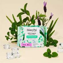 The Honey Pot Company 100% Organic Cotton Cover Cooling Herbal Infusion Regular Pads - 20ct - 1 - 查看 11
