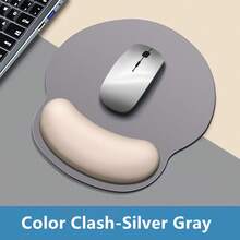 Ergonomic Mouse Pad With Wrist Rest - Soft Memory Foam, Non-Slip Silicone Base, Comfortable For Long Computer Work, Desktop Accessory