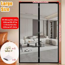 1 Stück extra großer magnetischer Fliegenschutz, schwarz-Netz dekorativer Insektenschutz Vorhang, atmungsaktiv, Sommer Schlafzimmer/Küche/Terrasse Abdeckung, selbstschließendes magnetisches Fliegengitter, moderne Heimdekoration