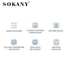 Plancha de vapor SOKANY11005 para uso doméstico, plancha eléctrica para planchado de ropa - Tipo de Enchufe A Japonés (100V) - Ver 6
