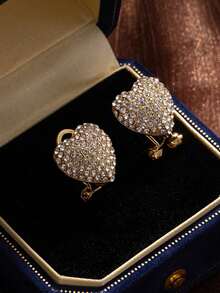 4Pcs/Set Charm Classic Gold-Plated Diamond Necklace For Women Earrings Bracelet Ring Jewelry Set Gift - 金色 - 查看 7