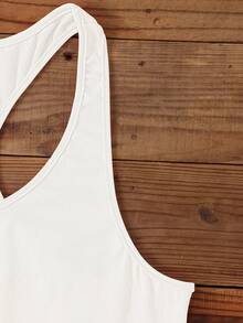 Customized Personalized Gifts, Single Ladies Customization, Add Your Own Text/Picture Design Your Own Personalized Print, As A Gift For Girlfriend, Couple Dating Shirt, White Summer, Gym Wear, Aesthetic Custom Top, Mother's Day Gift, Casual Everyday - White - View 6