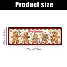 1/16件 40*60cm (15.74*23.62inch) 50*80cm (19.68*31.49inch) 40*120cm (15.74*47.24inch) 聖誕薑餅人主題歡迎門墊，美式紅綠格紋裝飾風格，適用於正門、門廊或玄關，營造溫馨節日氛圍，聖誕家居裝飾 - 彩色 - 查看 15