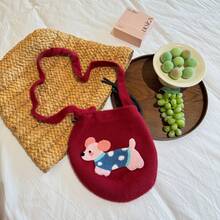 Women Shoulder Bags - 耳機小狗-復古紅 - 查看 6