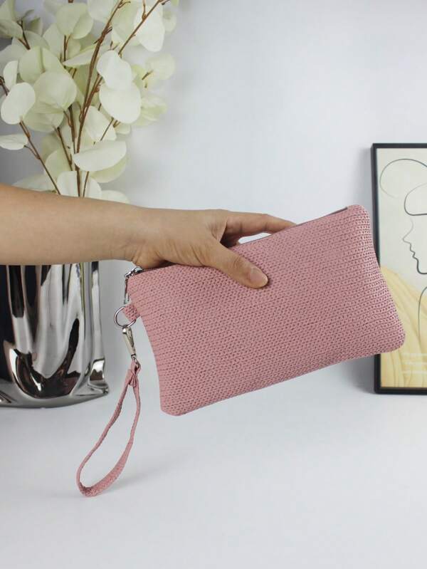 Monedero de mujer con patrón, bolso de embrague casual para mujer, bolsa de teléfono retro de moda, cartera, monederos, mochila de noche