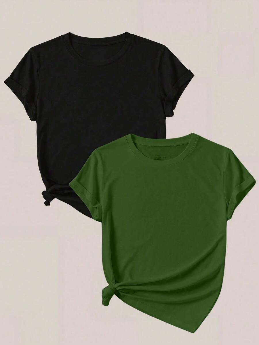 Women T-Shirts - Army Green - View 1