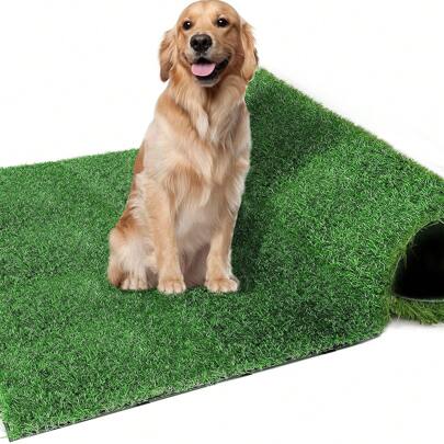 Large Artificial Grass Pee Pad For Dogs, Washable Grass Mat For Pet Training Potty, With Drainage Holes For Easy Cleaning