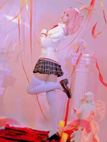 1 件万圣节校服套装，魔法少女角色扮演动漫服装，适合会议，洛丽塔校园风格 - 彩色 - 查看 3