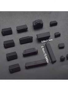 16PCS/Set Laptop Dust Stopper Laptop, USB Port And Headphone Jack Universal USB Dust Stopper Fit Universal Computer Interface Model Beautiful Appearance Color Matching Easy To Pull Out And Take - Compatible With MacBook, Smart Phone And Tablet - Professional Protection Cover