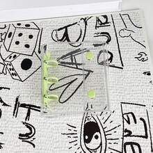 迷你三环马卡龙活页夹封面、双扣DIY收藏书、御宅族活动、透明贴纸书活页夹、贴纸笔记本、粘合剂补充装 - 彩色 - 查看 14