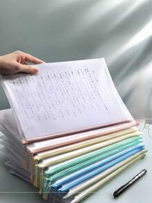 5个/套网格大容量拉链袋，透明防水收纳袋资料袋，学生多功能手持文具袋，多用途旅行收纳，办公用品和家庭收纳，适用于A4/A5/A3文件，办公室，学校和个人使用，学校用品，教师用品，办公用品，办公室收纳，文件收纳，...，学校用品，返校