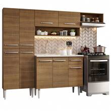 Integrated Kitchen 229cm With Sink Emilly Madesa 12 - Brown - View 3