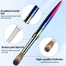 Professional Single Acrylic Nail Brush Kit - For Crystal Nails/Gel Extensions/Polygel/Polish | Salon & Home DIY Nail Art Tool - Multicolor - View 4