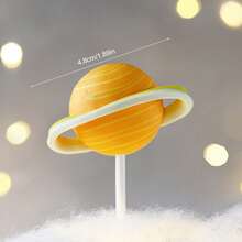 1个火箭和星星宇航员蛋糕装饰摆件，蓝色星球纸杯蛋糕装饰摆件，适用于太空主题生日派对蛋糕装饰、婚礼装饰、派对用品，2D平面设计 - 彩色 - 查看 8