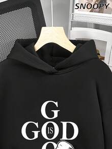 God Is God All The Time Casual Women's Basic Sweatshirt, Cartoon Print Crewneck Loose Knit Top, Fall, Winter