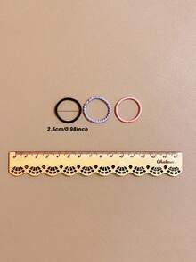 200/300 piezas Lazos de pelo elásticos de colores múltiples, alta elasticidad, moda minimalista, adecuados para coleta, duraderos y no dañinos, fáciles de usar a diario - Multicolor - Ver 6