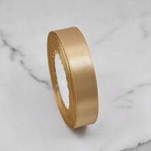 1 Roll Vibrant Multicolor Satin Ribbon, 1.57 Inches X 25 Yards, Suitable For Gift Wrapping, Headbands, Bouquets, Wreaths, DIY Projects And Wedding Decorations, Christmas Gift Tying Ribbon - Gold - View 6