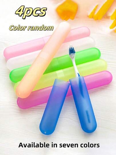 1 Stück/4 Stücke Reise Zahnbürstenhalter Set, tragbare atmungsaktive Zahnbürstenaufbewahrungsbox, zuckerfarbene gefrostete Filzschutzhülle für Zahnbürstenköpfe, staubdichter Zahnpflegeartikel Organizer, ideal als Geschenk zum Valentinstag, Muttertag, Neujahr und Valentinstag, perfekt für Zuhause und Reisen, stilvoller und funktionaler Zahnbürstenhalter für alle Altersgruppen, bewahren Sie Ihre Mundpflegeessentials sauber auf, toll für Kinder und Erwachsene, unverzichtbares Reiseaccessoire für Hygiene und Bequemlichkeit.