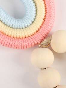 1 Piece Rainbow Magnetic Curtain Strap, Simple And Modern Style, No Drilling Or Installation Required, Cozy Nursery Magnetic Window Decoration Rope Baby Shower Home Decoration Gift, Baby Room Curtain Decoration, Nursery Decoration, Party Decoration, Baby Party Supplies - Multicolor - View 5