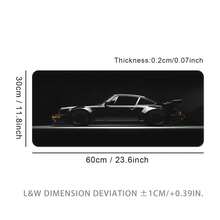 黑色赛车图案大号鼠标垫，游戏桌垫，超大键盘垫，可水洗，橡胶防滑底，缝边，礼品鼠标垫，桌面保护垫，学习垫，多种尺寸可选，电脑键盘垫，笔记本电脑垫，学习用品，返校季游戏鼠标垫，桌面配件，办公用品，办公桌配件，鼠标垫，桌面鼠标垫 - 黑色跑車 - 查看 14