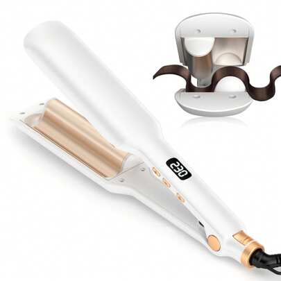 UKLISS 1 Peça Modelador de Cabelo com Ondas e Ondulações, Seco/Úmido, Ondas Grandes de Fácil Clique, Adequado para Penteados da Moda Universitária, Essencial de Volta às Aulas, Ótimo Presente de Penteado para Namorada e Mãe (Branco)