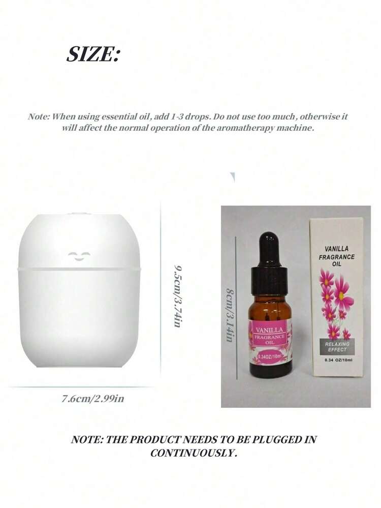 Teckwe 2 件/套（香薰扩散器+香薰油），220ml USB 便携式笑脸香薰加湿器喷雾器，10ML 各种香味香薰油，适用于家庭、酒店、浴室除臭、香薰、家居装饰、节日必需品、持久留香的空气清新剂、情人节礼物、圣诞节礼物 - 查看 11