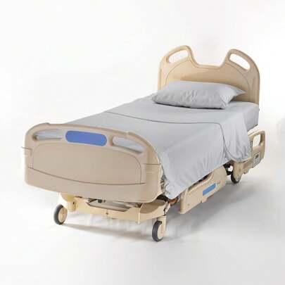 3 Piece Hospital Bed Sheet Set,% Egyptian Cotton 450 Thread Count, Soft And Comfy, Standard Size 36X80 Inch With 6 Inch Deep Pocket, Light Blue Stripe