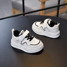 Zapatos para bebe, zapatos deportivos para niños,Zapatos infantiles de estilo minimalista y moderno,zapatos blancos coreanos de suela blanda para niñas - Negro - Ver 6