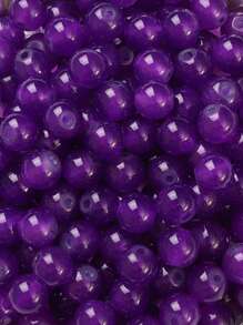 100 件 8 毫米彩色玻璃珠，仿玉材料，玻璃圆珠，适用于手工 DIY 手链、项链、珠宝配饰 - 彩色 - 查看 17