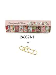 10 Rolls Of Vintage Bright Floral Pattern Washi Tape Set - Beautiful DIY Decorative Self-Adhesive Strips For Scrapbook Diary Decoration Washi Tape, Handmade Gifts For Friends Back To School