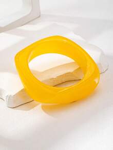 3 Pcs Vintage Resin Multicolor Acrylic Bracelets, Suitable For Women, Fashionable And Multifunctional Daily Accessory (Please Note That The Patterns Are Randomly Made, So The Color And Luster May Have Slight Differences. Our Factory Will Pay Special Attention To This In Future Production.) - Vacation - View 4