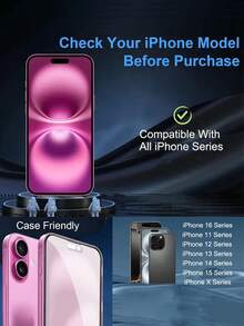 2pcs Matte Ceramic High-Definition Screen Protector Compatible With IPhone 16e/16 Pro Max/15/14 Plus/13/12/11 Pro Max, With Black Edges, Features Anti-Fingerprint, Anti-Glare And Maintains Touch Sensitivity, Designed For Gamers, Smooth Texture, Suitable For Phone Cases, Ideal For Daily, Office And Home Use - Clear - View 5