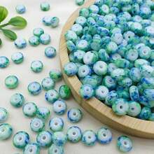 10/50g 6mm Abacus Beads Kit - Vibrant Transparent Glass Flat Beads Multiple Colors With Versatile Spacer Beads - Perfect For DIY Beading Projects, Ideal For Creating Unique Bracelets And Necklaces, Essential Jewelry Making Accessories