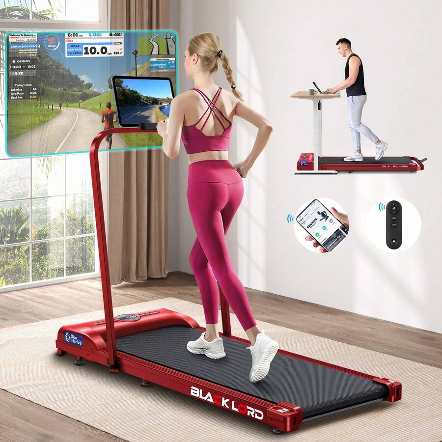 BLACK LORD Treadmill Walking Pad Gym Fitness Foldable - Red - View 1