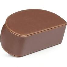 Londo Remote Control Holder With 5 Pockets  Store DVD, BluRay, TV, Roku Or Apple TV Remotes  PU Leather With Suede Lining  Slim, Compact Living Or Bedroom Storage - 淺色+棕色 - 查看 9