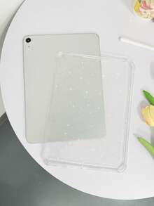1 件透明闪亮柔软 TPU 平板电脑保护壳，简约/清新/有趣/休闲/小众/个性化/创意，时尚闪亮奢华，兼容 iPad Mini6/Mini7/Air/Air2/9.7/10.2/10.5/Air4/Air5/10.9/Pro 11"/10th/Air 11-In.(M2) 2025/iPad (A16) 11 英寸第 11 代 2025，不包括手写笔，闪光位置可能会有所不同 - 無色 - 查看 4