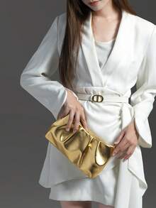 Dancing Engine Purses And Handbag Luxury Designer Shoulder Bags Pu Leather Evening Clutch Bag Purse Women's Bag - Gold - View 5