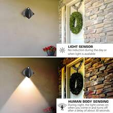 1pc/2pcs/3pcs/4pcs Motion Sensor Magnetic Wall Light, Room Decoration, Wall Decor, Lighting, Night Light, Modern Manta Ray Design, Warm And White Light Modes, Magnetic Wall Lamp, Motion Sensor Night Light, Battery Powered (Batteries Not Included) - Multicolor - View 11