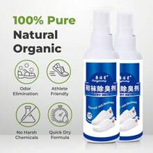 100ml Shoe & Sock Deodorizer Spray, Eliminates Odors, Athletic Shoes Odor Eliminator,Kitchen,Bathroom,Home,Household Supplies