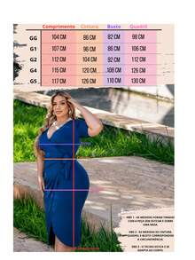 Plus Size Dress Short Sleeve Loose Comfortable Adjustable V Neckline - 藍色 - 查看 3