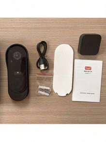 1个智能无线可视门铃摄像头，带报警功能 - 支持双向语音通话，用于家庭安全监控。配备夜视功能、可充电电池、可视门铃和对讲系统，提供极致的居家安全保障。适合作为节日礼物、万圣节礼物、圣诞节礼物、父亲节礼物、母亲节礼物、朋友礼物。 - 彩色 - 查看 13