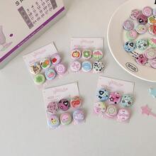 Cartoon Cute High Beauty Korean Bag Clothing Decoration Pin Badge DIY Bookkeeping Decoration - Multicolor - View 8