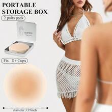 QY Cakes Nipple Covers Non Adhesive Cakes Grippy Seamless Covers Silicone Nipple Covers Nipple Pasties For Women 8380 - khỏa thân - Xem 3