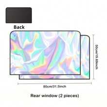 Easypie Selection 2PCS/4PCS Laser Magnetic Car Window Shades - Universal Fit For Front/Rear Windows, Foldable Sunshade Covers With Privacy Protection, Blocks UV/Heat For Most Vehicles