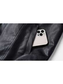 Giacca in ecopelle da uomo, giacca bomber da uomo, stile motociclista, vestibilità vintage, giacca in pelle da uomo, per motociclismo, attività all'aperto, per fidanzati, mariti, design professionale di giacche in pelle, giacca in pelle essenziale da uomo, regali di Natale, regali di Ognissanti, autunno/inverno, pile