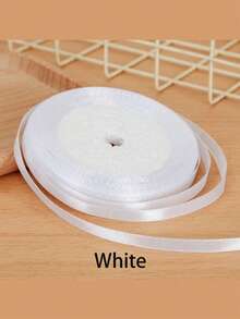 1 Roll 0.6cm Wide Satin Ribbon, Rainbow Ribbon, Gift Wrapping Ribbon, Polyester Woven Ribbon, Creative DIY Decorative Tying Ribbon, Woven Fine Cake Packaging Material Bow Ribbon, Suitable For Women, Weddings And Other Occasions - Multicolor - View 8