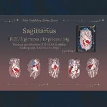 10 adesivos de personagens originais, série 12 deusas do zodíaco, pacote de adesivos para scrapbooking, adequado para decoração de diários de estudantes