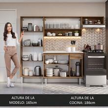 Integrated Kitchen 229cm With Sink Emilly Madesa 12 - Brown - View 6